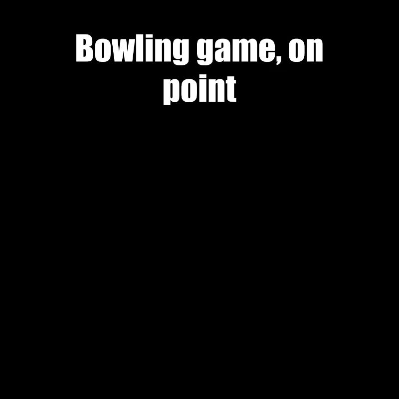 Bowling - Jeu de bowling, sur le point