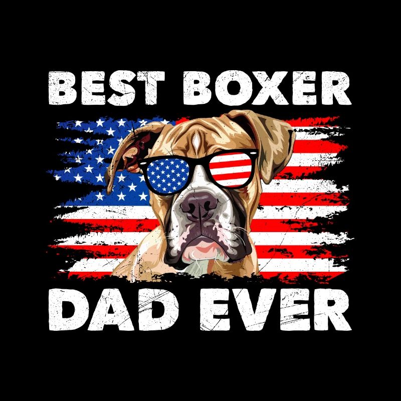 Deutscher Boxer BEST BOXER DAD EVER Boxer Hunde