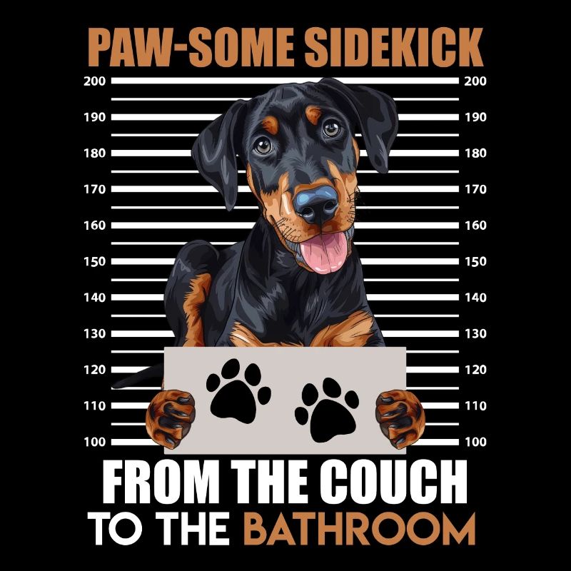 Doberman dog PAW-SOME SIDEKICK FROM THE COUCH
