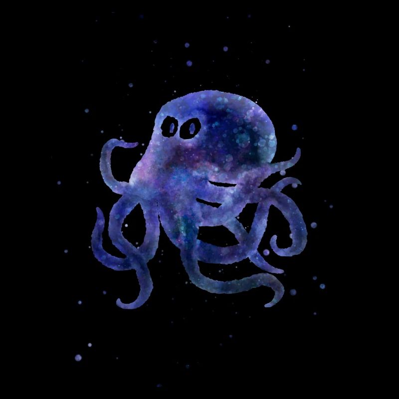 Space Octopus Aquarell