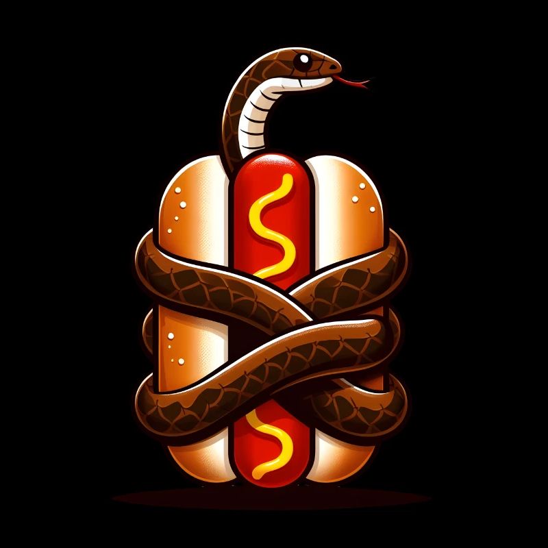 Snake Wrapped Hot Dog