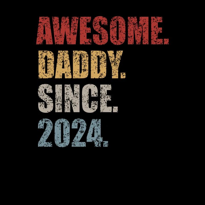 Awesome Daddy Since 2024 Vatertag Retro