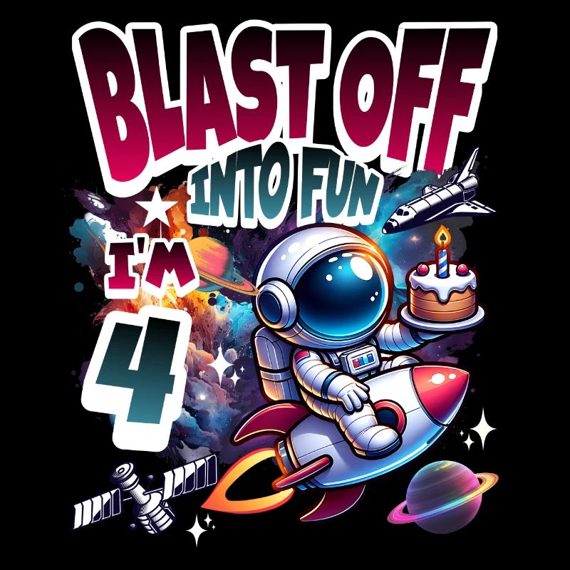 Astronaute 4e anniversaire Espace
