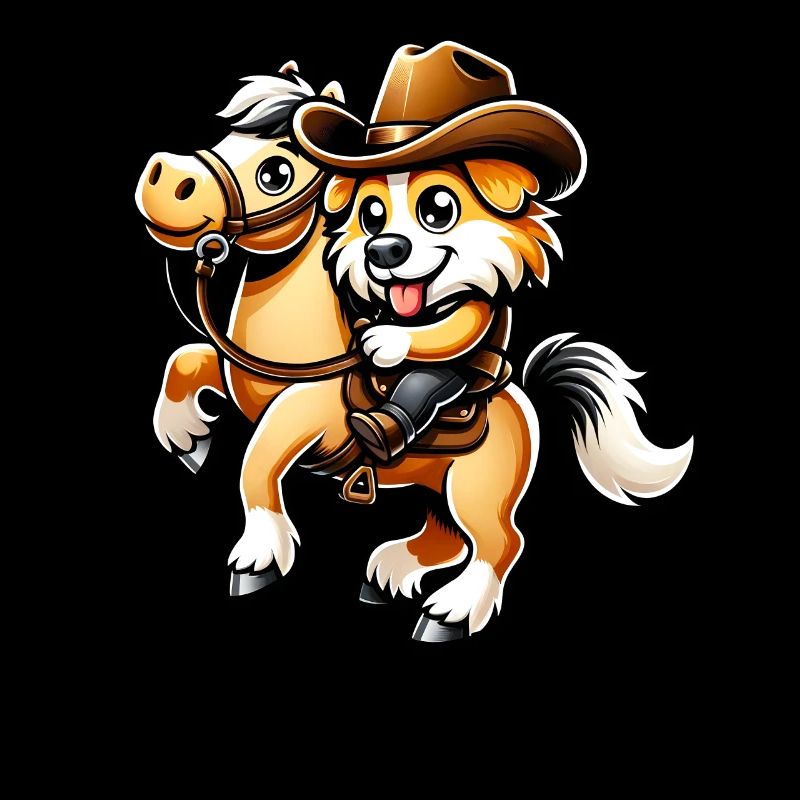 Chien à cheval