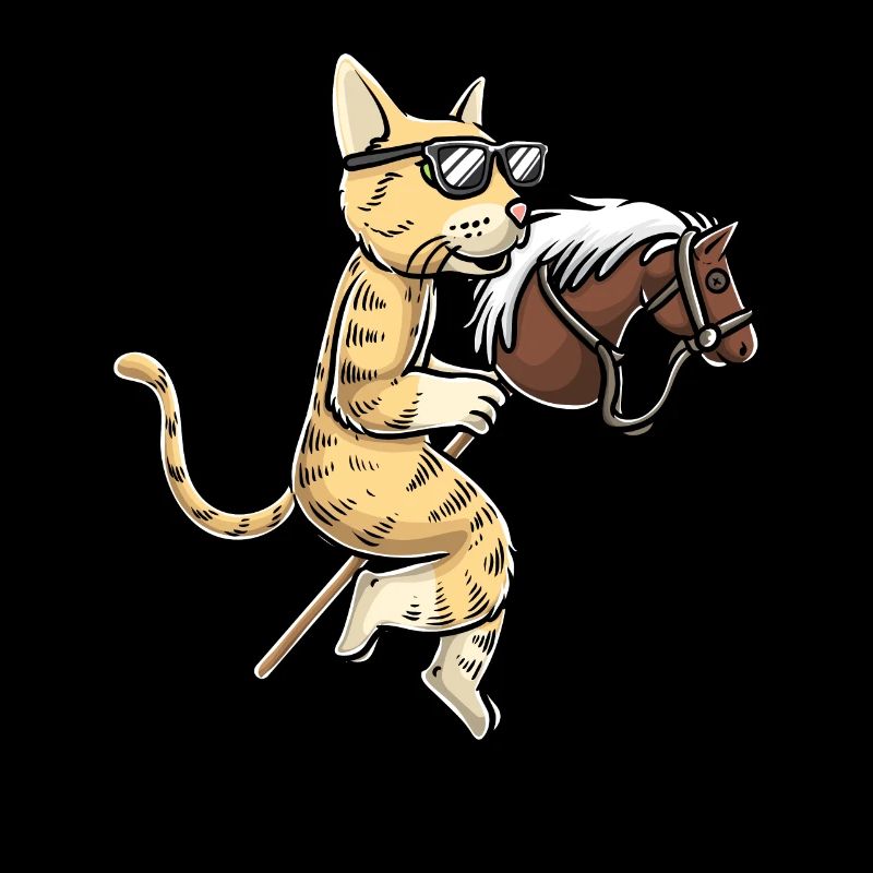 Drôle de passe-temps Horsing chat