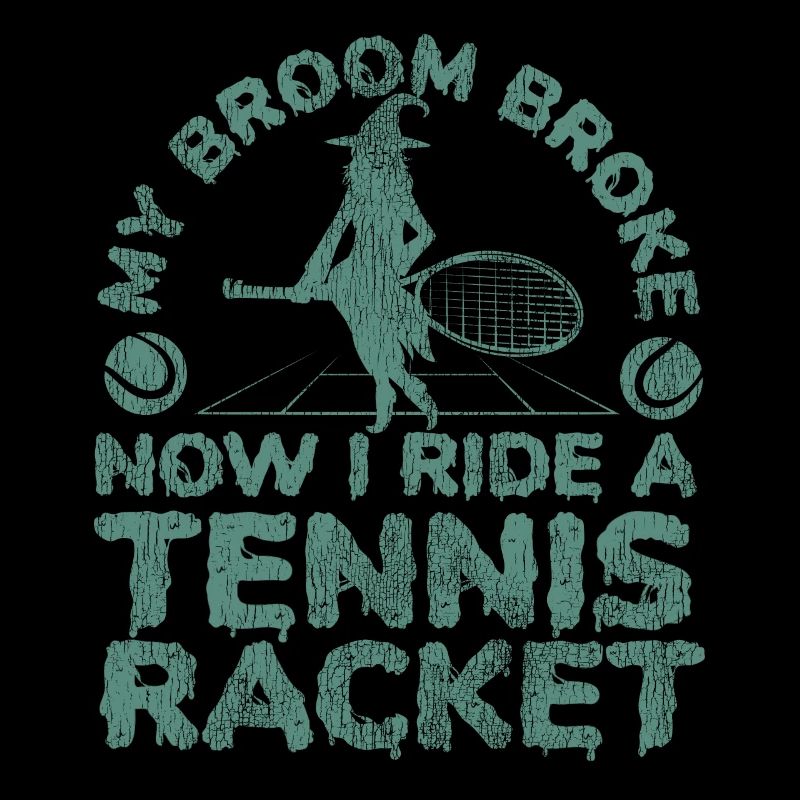 Funny Tennis Player Racket