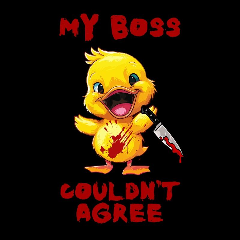 Canard au couteau Mon patron accepte Halloween