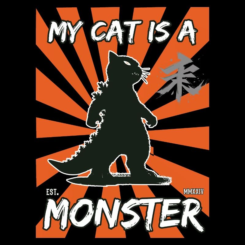 Conception amusante de chat : Mon chat est un monstre