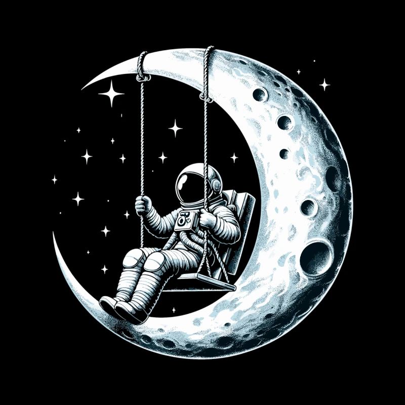astronaute astronaute astronaute balançoire à bascule lune gesch