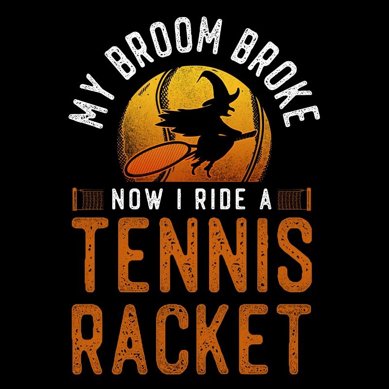 Funny Tennis Player Racket
