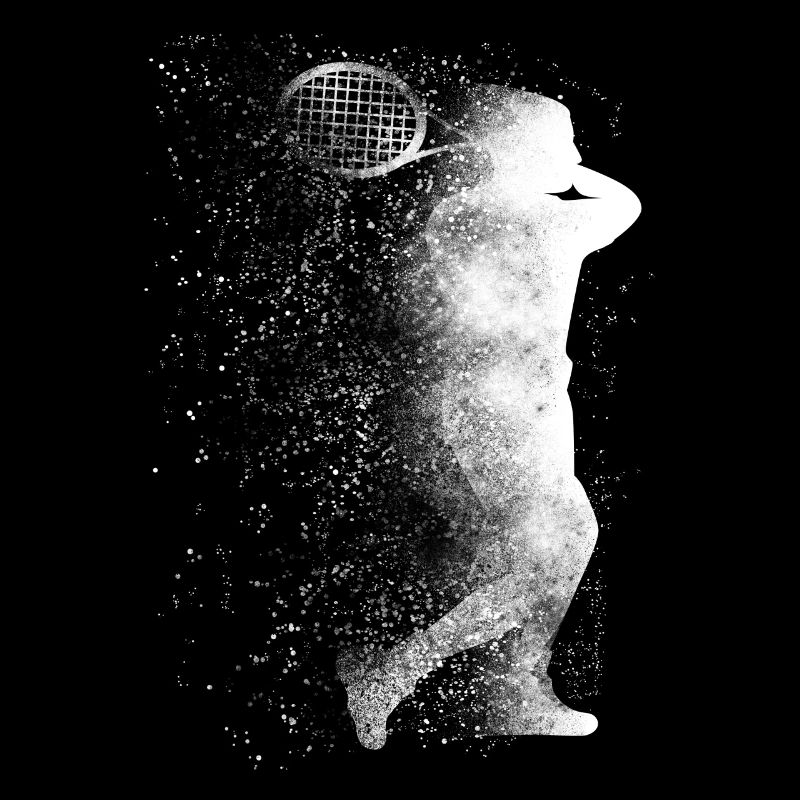Funny Tennis Player Racket
