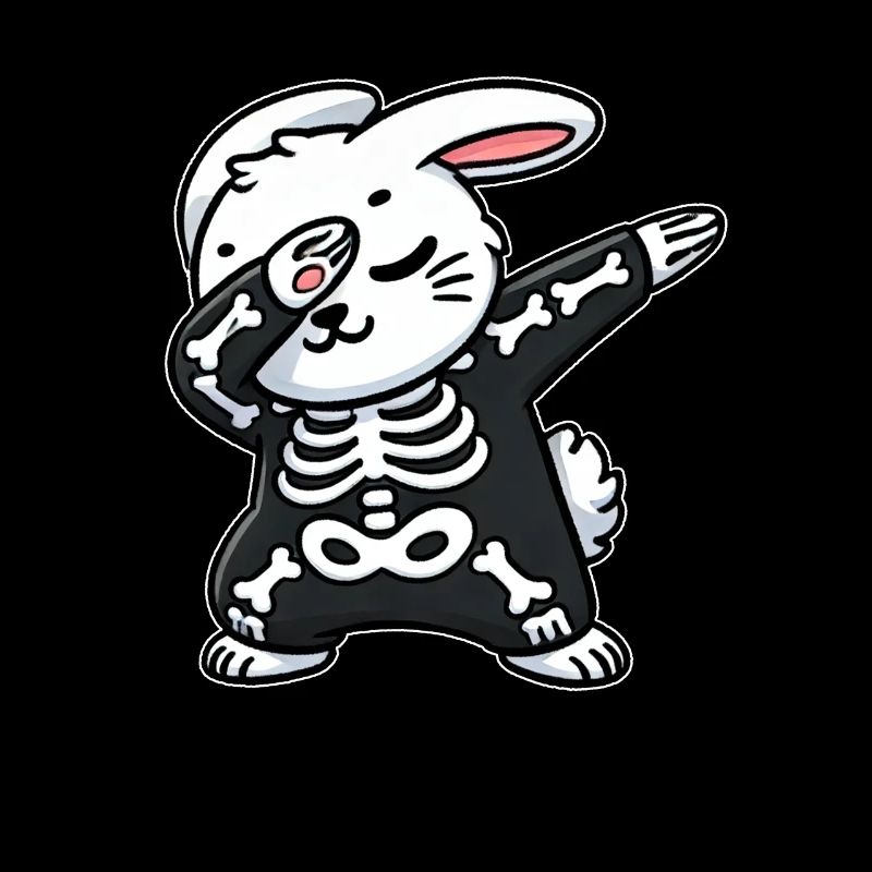Halloween Rabbit Skeleton Cute Bunny