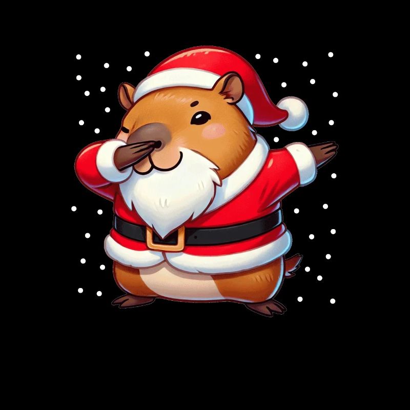 Weihnachten Capybara Santa Funny Capybara