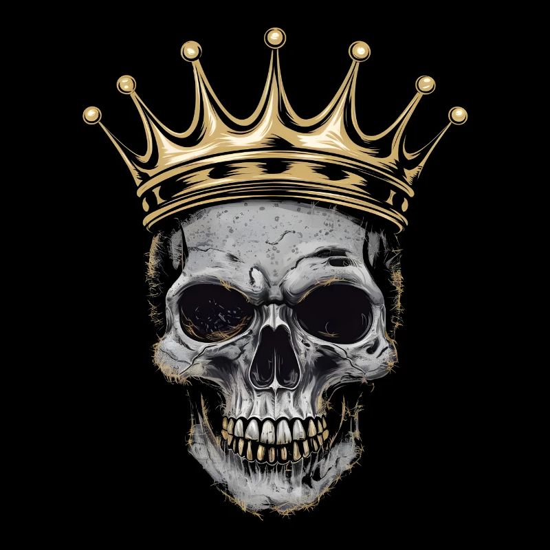 Skull with crown
