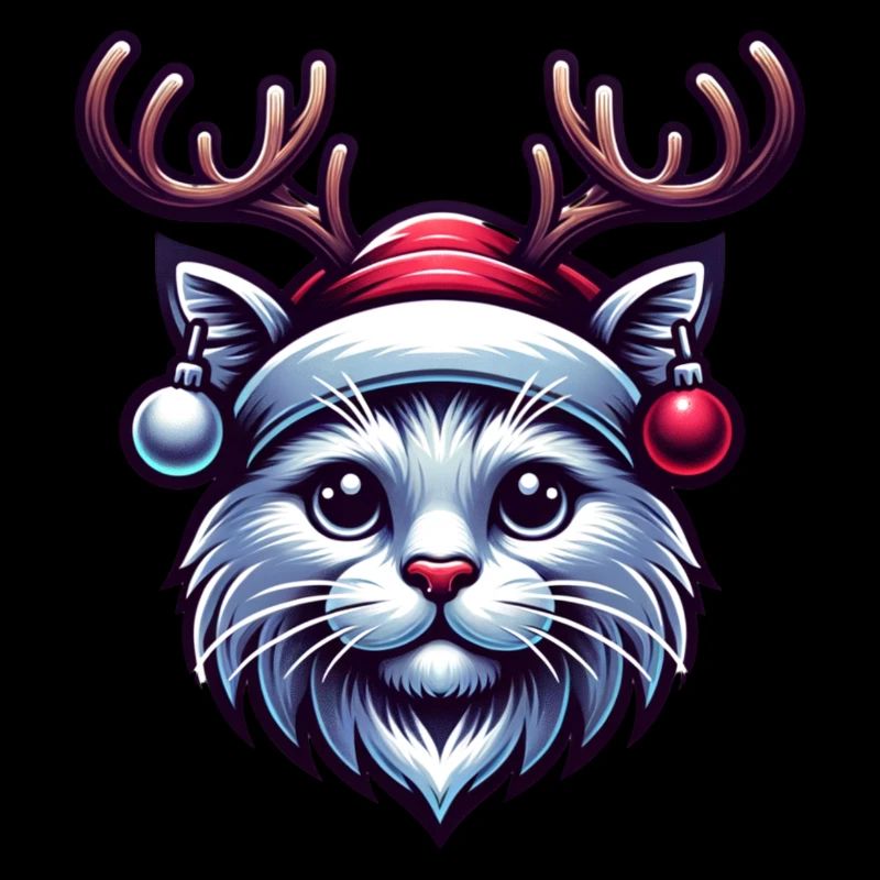 Katze Rentier Geweih