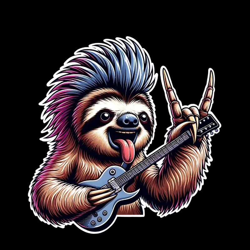 Faultier Rock and Roll Gitarrist