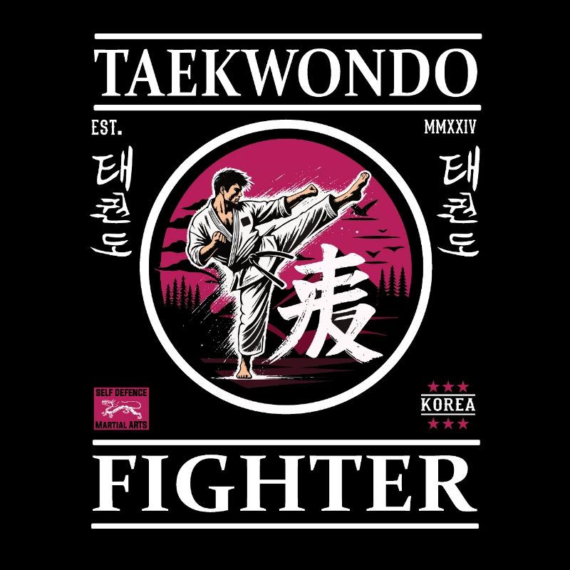 Combattant de taekwondo – Force, concentration, perfection