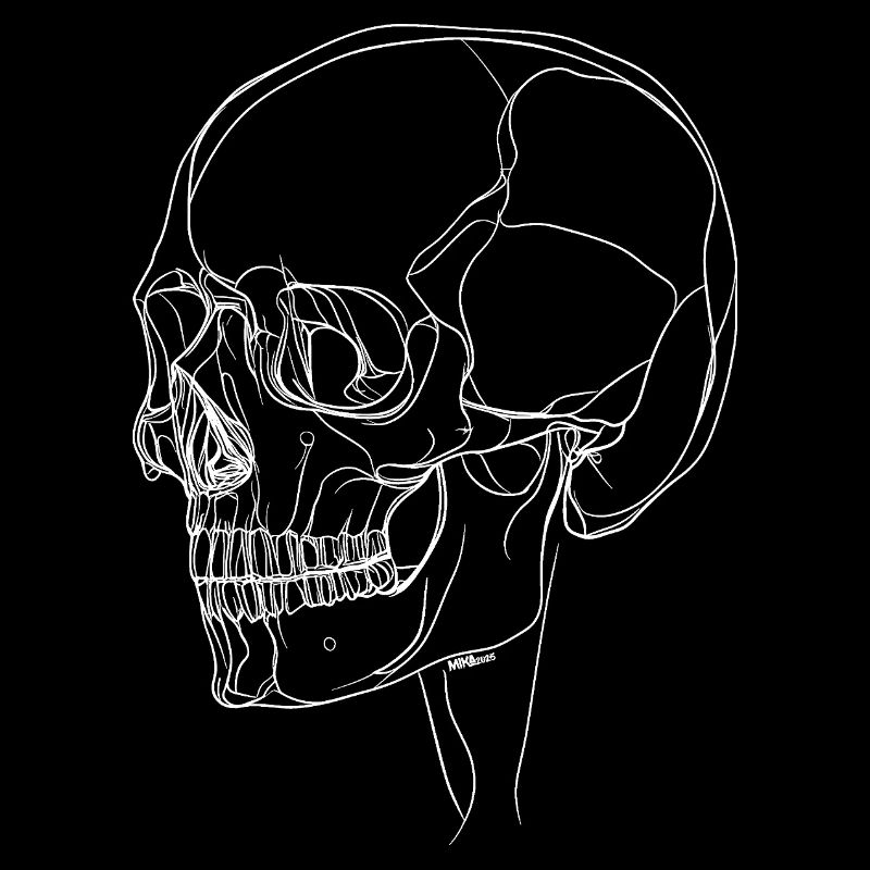 One line Skull