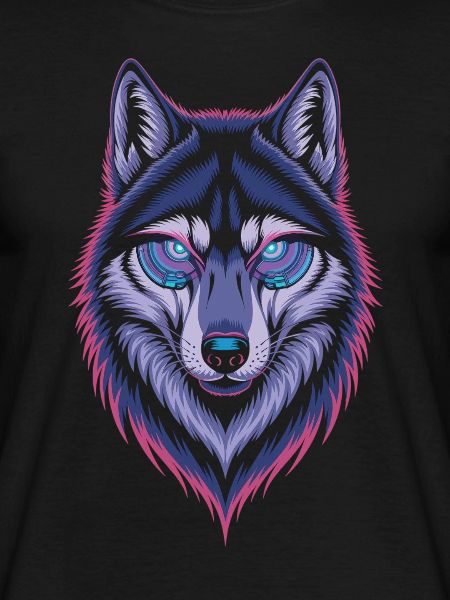 Techno Wolf Art