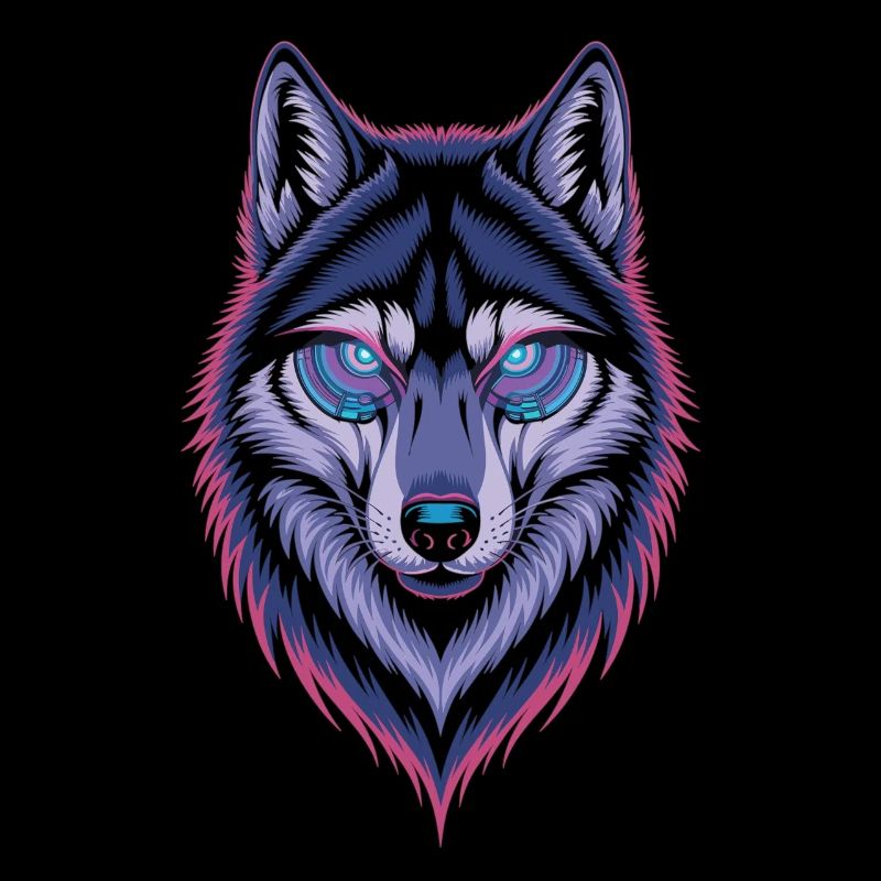 Techno Wolf Kunst