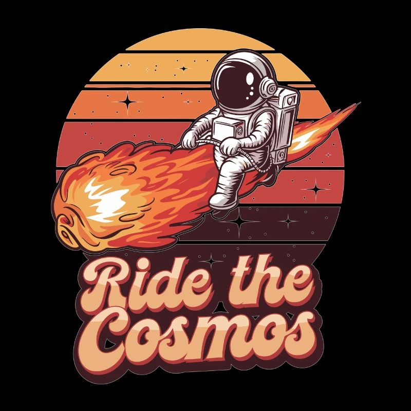 Astronaut auf Meteor