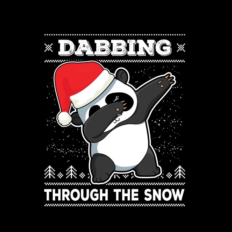 Tamponner à travers la neige Panda Dab Ugly Christmas