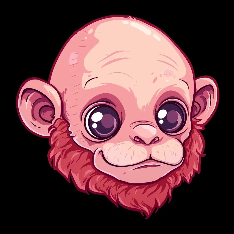 Visage de singe Uakari avec de grands yeux