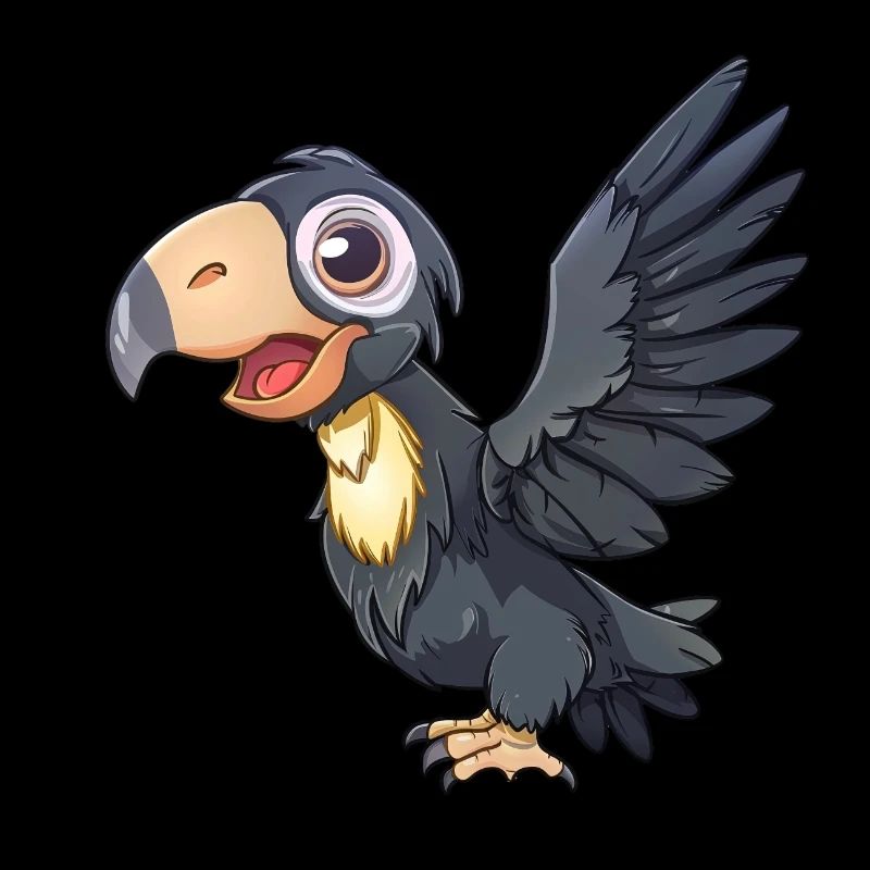 Condor de Californie dans une pose animée