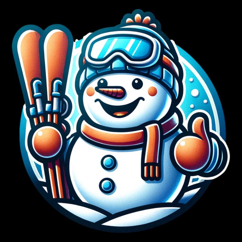 Skiing Snowman