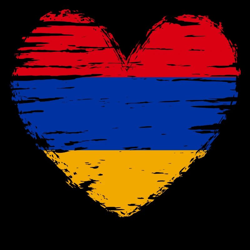 Arménie coeur drapeau drapeau blason