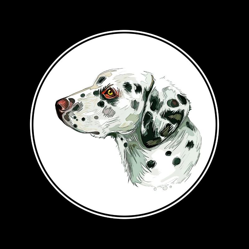 Illustration de l’aquarelle du chien dalmate