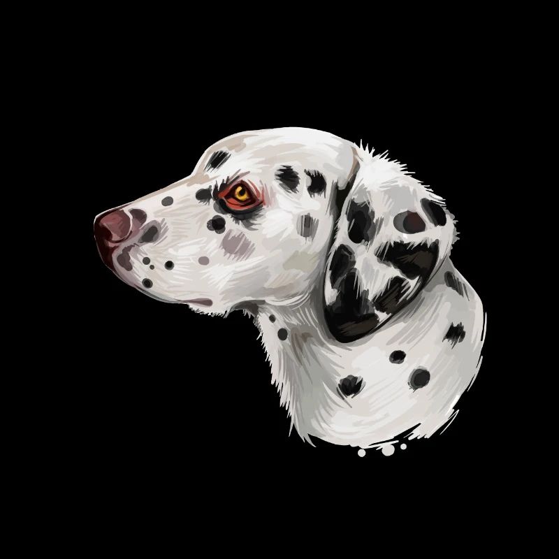 Illustration de l’aquarelle du chien dalmate