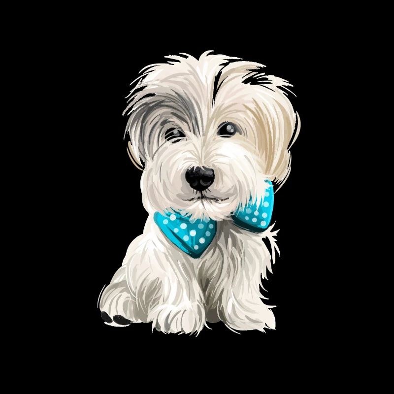 Sporting Lucas Terrier Hund Aquarell Illustration