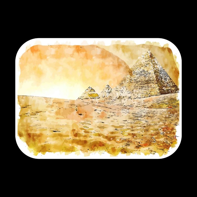 Le Caire Egypte Aquarelle Esquisse Dessinée Illustration