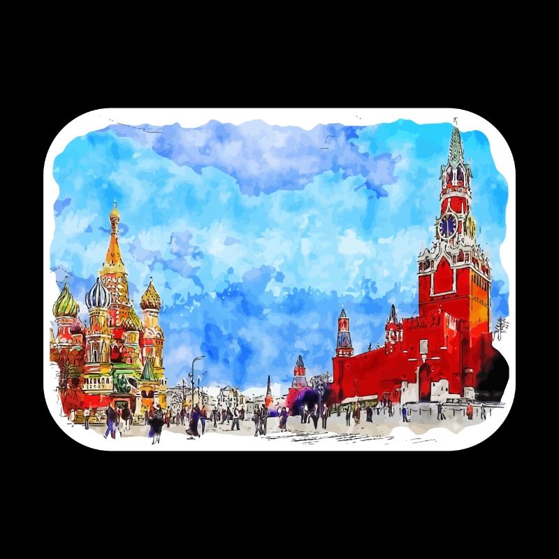 Moscou Russie Aquarelle Esquisse Dessin Dessiné