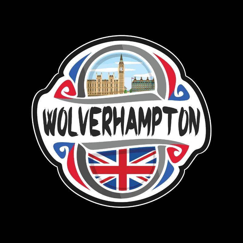 Wolverhampton Royaume-Uni Royaume-Uni Drapeau Voyage Souven