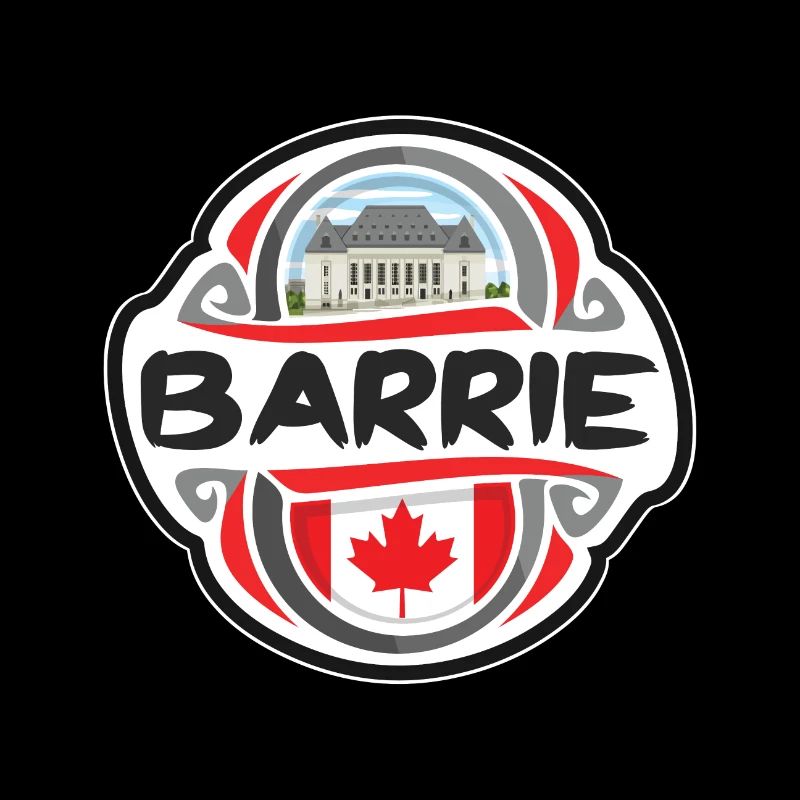 Insigne du drapeau de Barrie Canada Timbre souvenir de voyage
