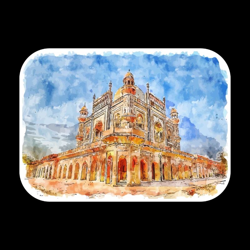 Inde Aquarelle Esquisse Dessinée à la main Illustration