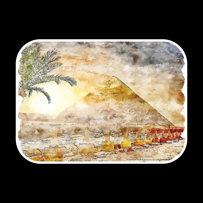 Le Caire Egypte Aquarelle Esquisse Dessinée Illustration