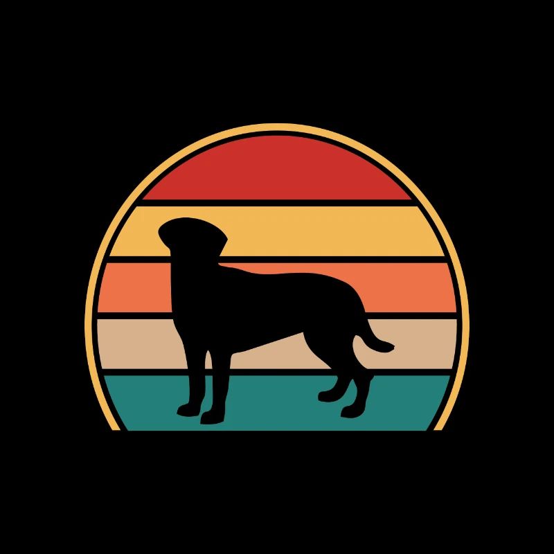 Akbash Dog Lover Silhouette Vintage Sunset