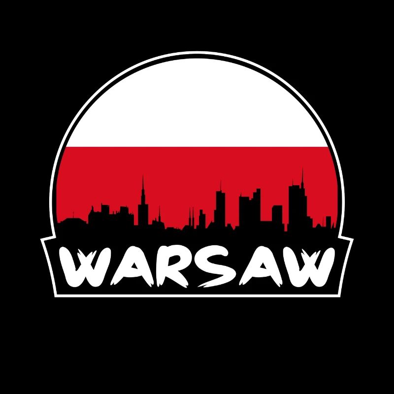 Varsovie Pologne Flag Skyline Silhouette Voyage
