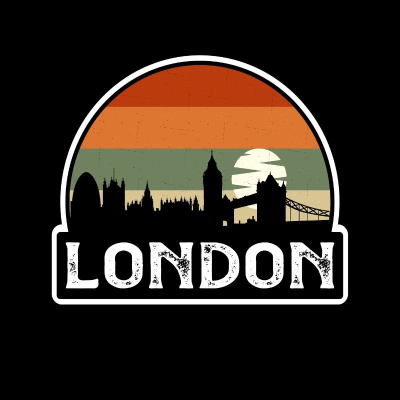 Londres Angleterre Flag Skyline Souvenir de voyage