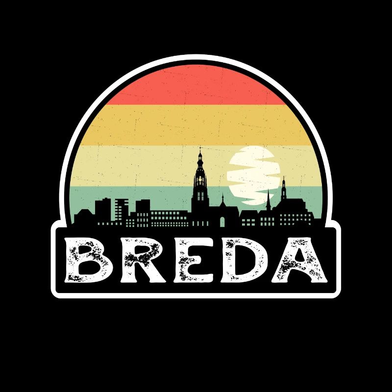 Breda Pays-Bas Flag Skyline Souvenir de voyage