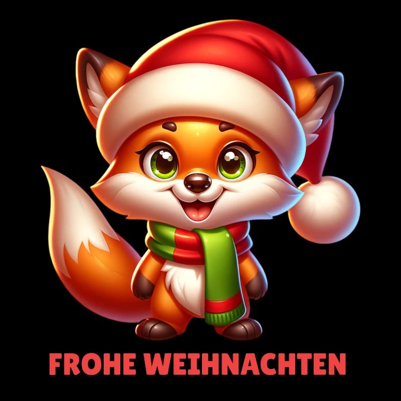 Merry Christmas Funny Fox