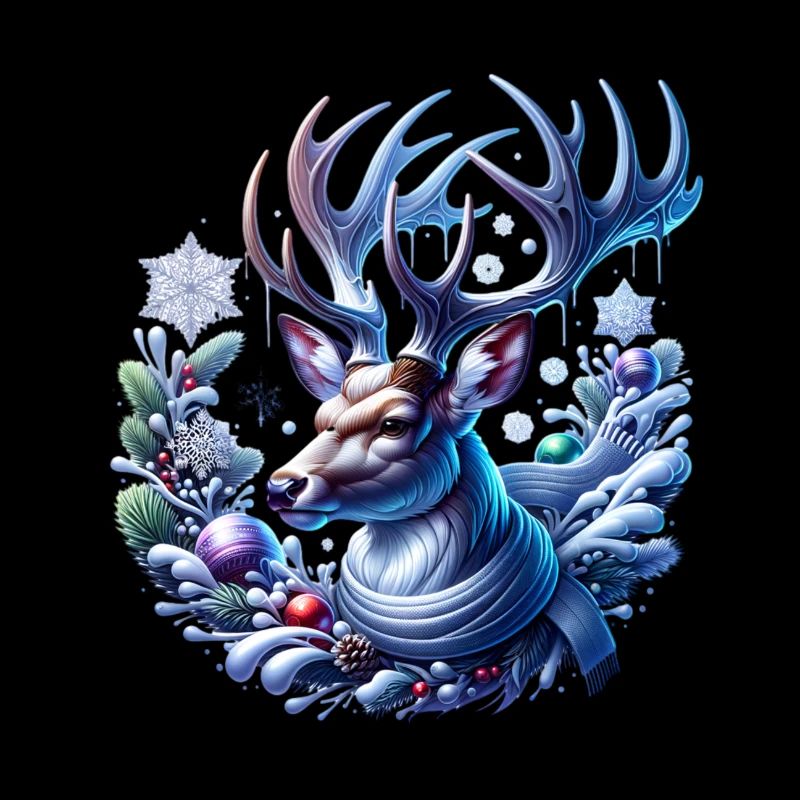 Winterlicher Hirsch Winter