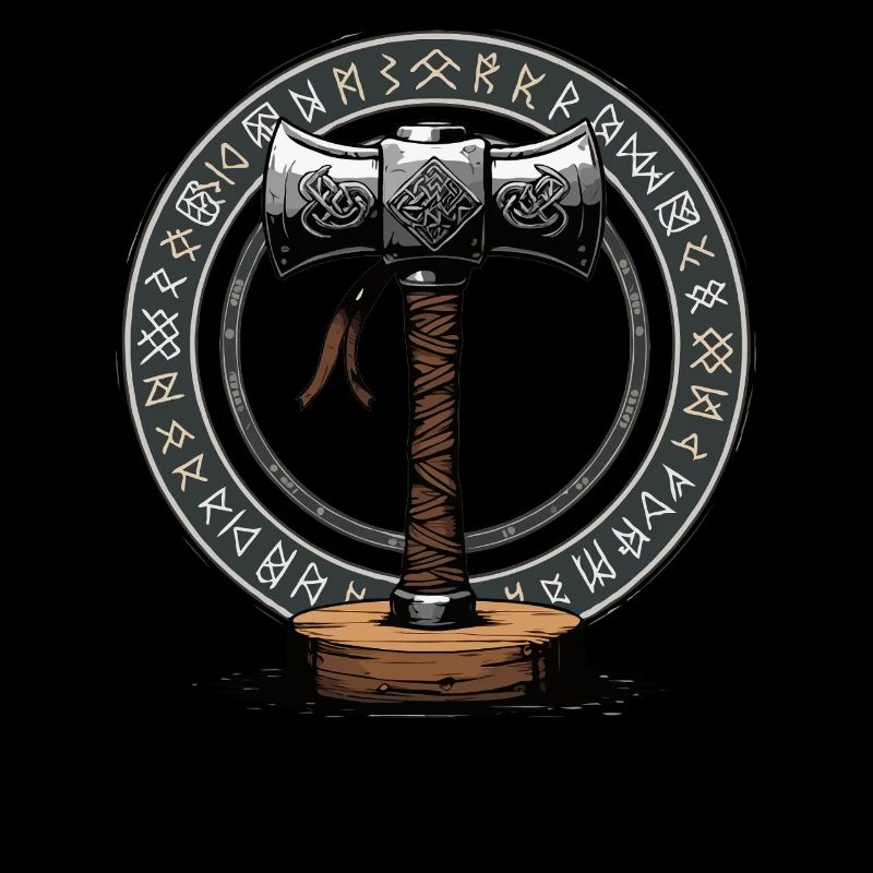 Wikinger Hammer Krieger Walhalla Runenkreis Thor