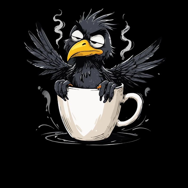 L’oiseau ne veut pas de café avant que vous ne demandiez non