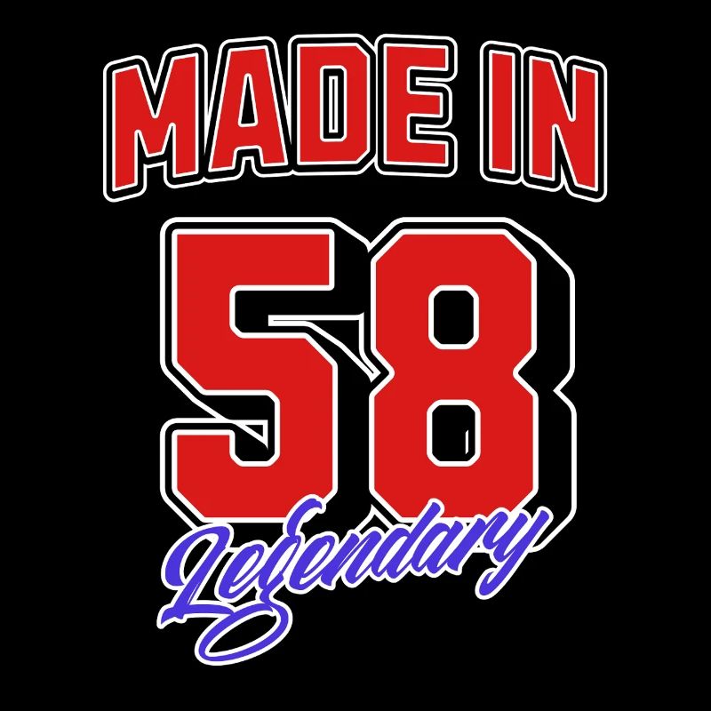 Made in 58 – Legendary Geburtstag Jahrgangsdesign