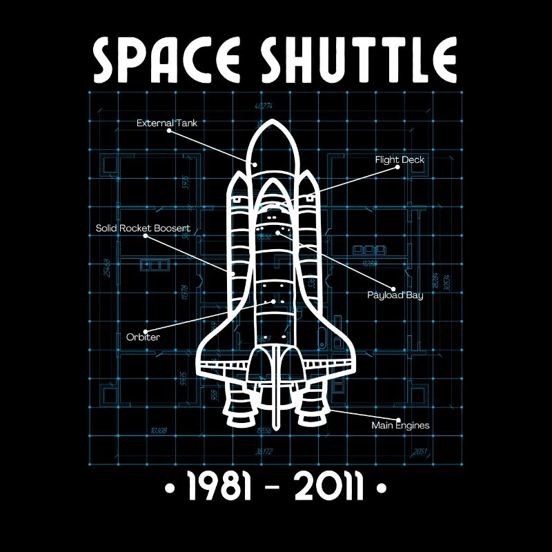 Space Shuttle, Rocket, Blueprint, Space, Astronaut