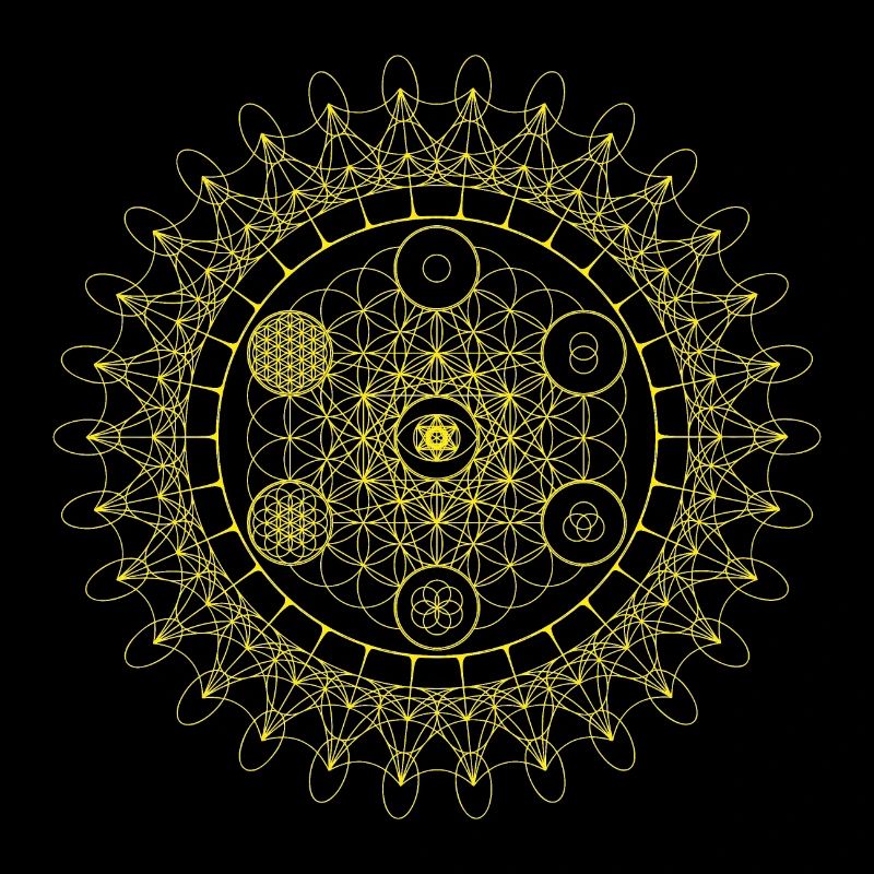 Évolution géométrique de l'oeil sacré de la fleur de Metatron